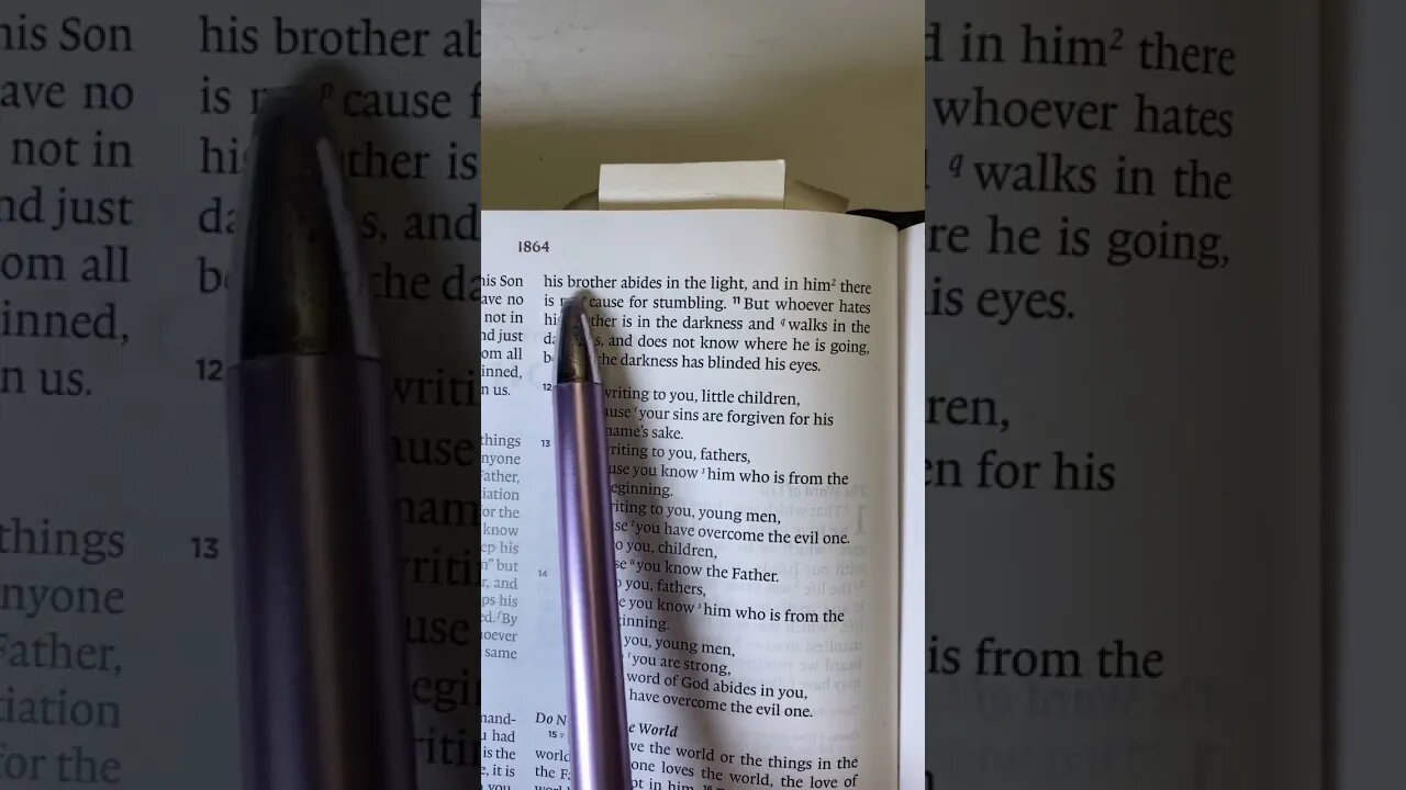1 John 2:7-11 #shorts #biblereading #bible