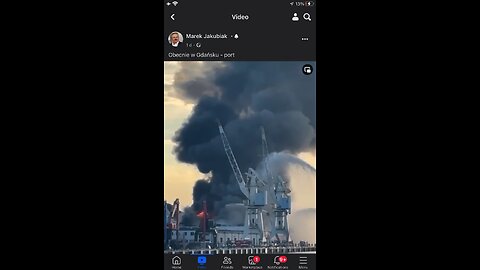 Poland : dock Gdansk fire