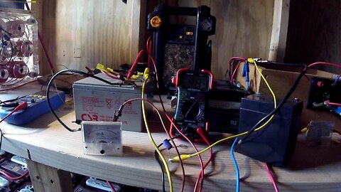 Single Coil Bedini Motor With Multiple Output Diodes & Batteries