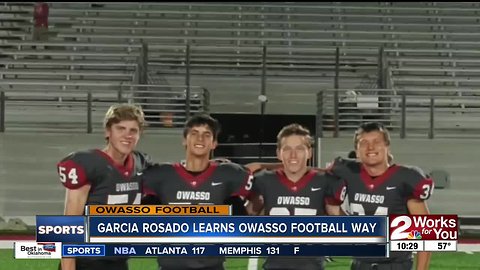 Matías García Rosado Learns Owasso Football Way