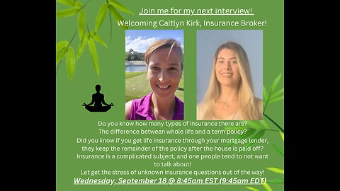 Interview with Caitlyn Kirk, Insurance Broker!