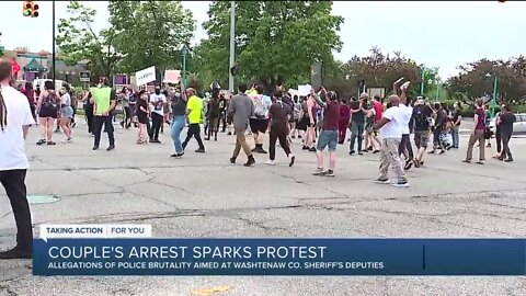 Couple's arrest sparks protest