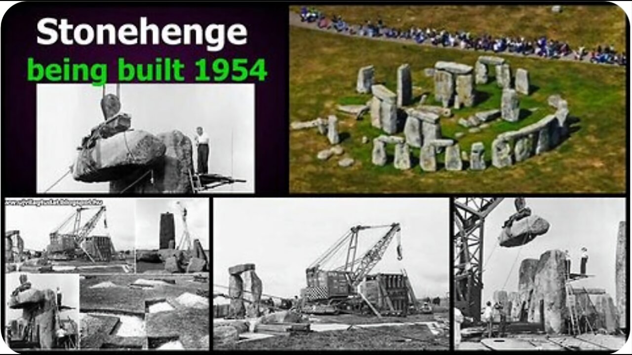 1954 Film and Photographs of Stonehenge Being Built / Is it possible?