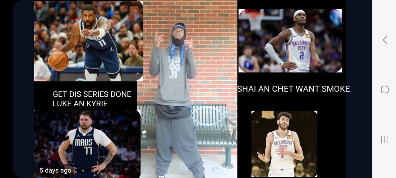 MAVERICKS AN OKC GAME 1 OF PLAYOFFS READY FO A BRAWL KYRIE LUKA AN SHAI CHET💪🏾🔵