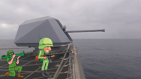 Coastal Combat Ship Live Fire with 57MM Naval Gun System