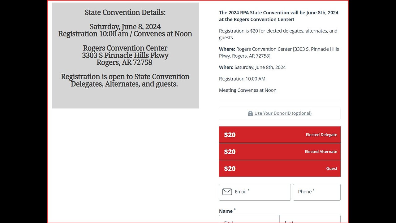 6.524 weekly broadcast Arkansas GOP State Convention June 8th 2024 fight against uniparty