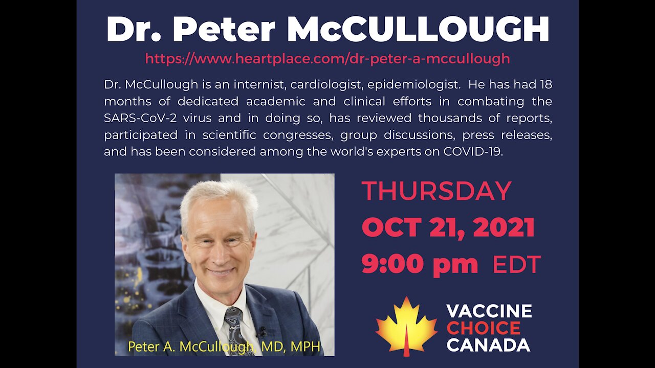 Dr. Peter McCullough - People Know Something is Going On!