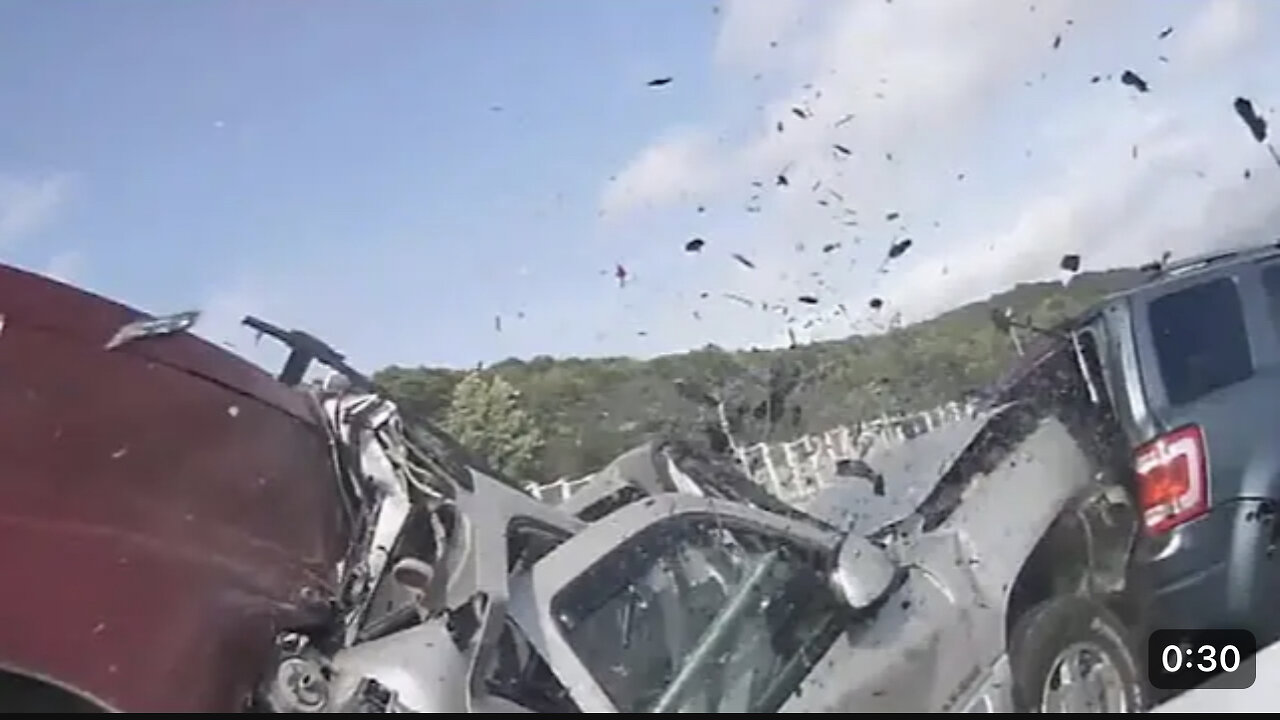 Dramatic car crash caught on camera