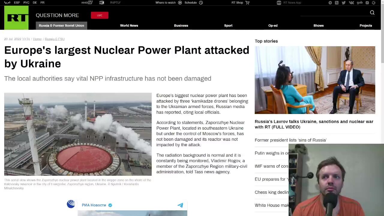 Europe's largest Nuclear Power Plant attacked by Ukraine