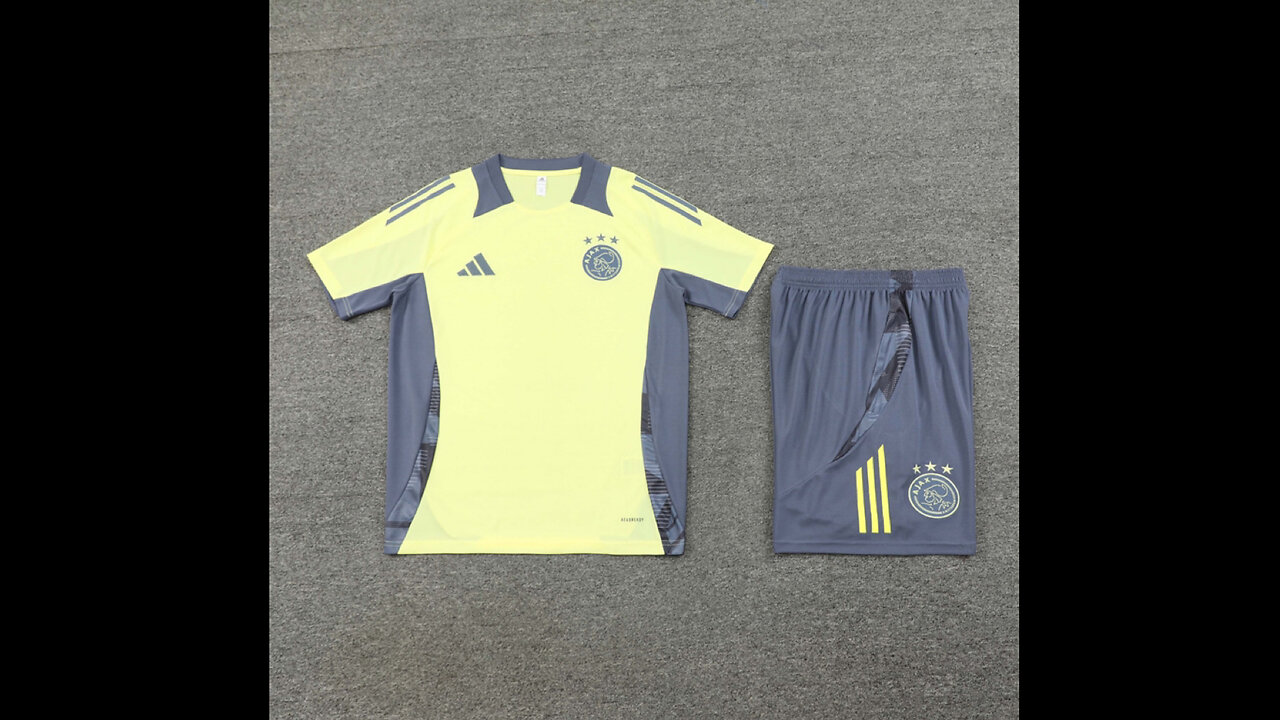 👉🏻⚽️ 2024/25 Ajax Adult Yellow Short Sleeve Training Kit