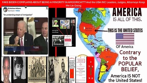 FAKE Biden Complains about being a Minority? & The USA INC LCEOS continues to lie about HISTORY?