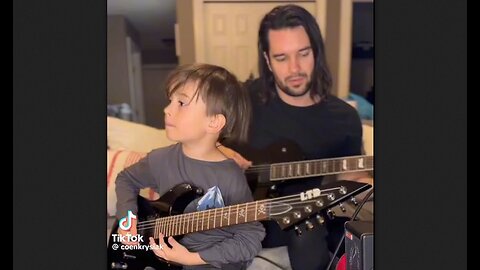 Homeschool music class with Dad