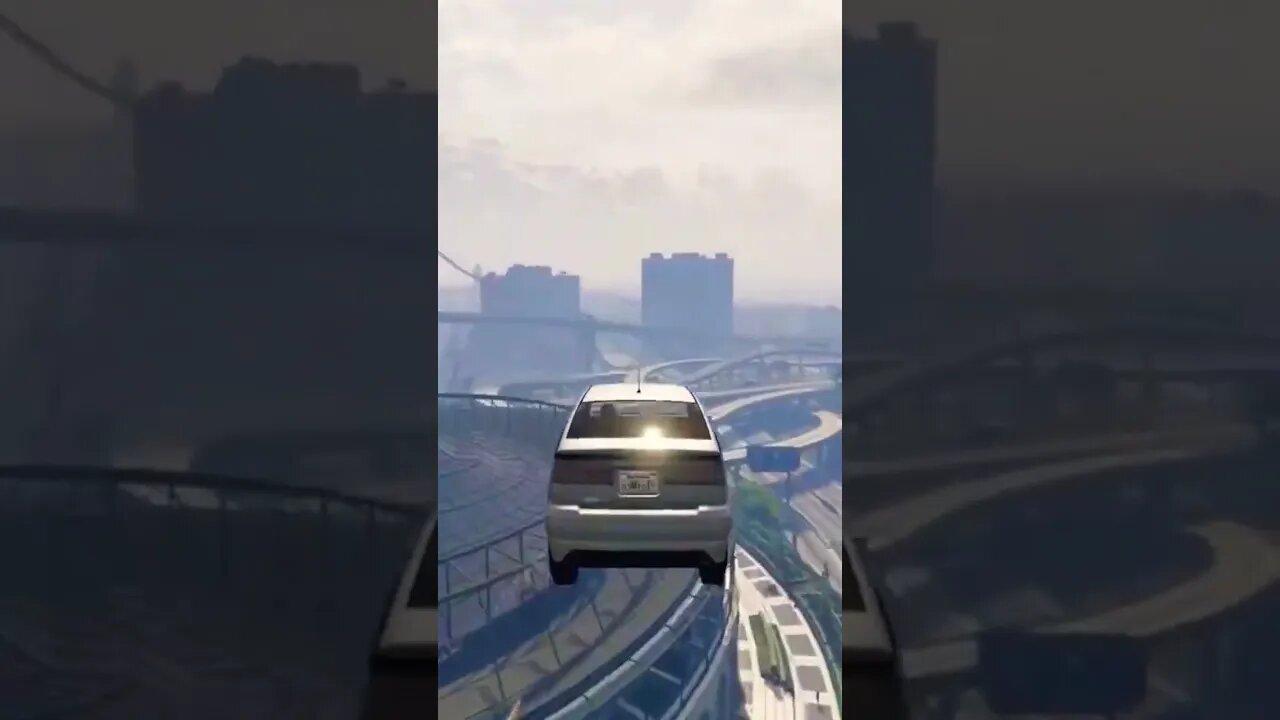 Franklin Goes Flying GTA V #shorts #gtav #gta #gta5 #flying #stunt #stunts #crazy