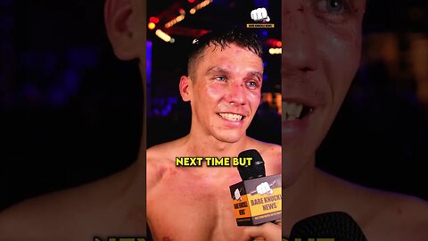 "I know it could be me next time but it's my night tonight", Robert Barry ~ #BKFC46 Newcastle