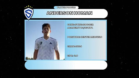 Anderson Homan (Sting Soccer Academy 04/05, 3.0 GPA, Class of 2024)