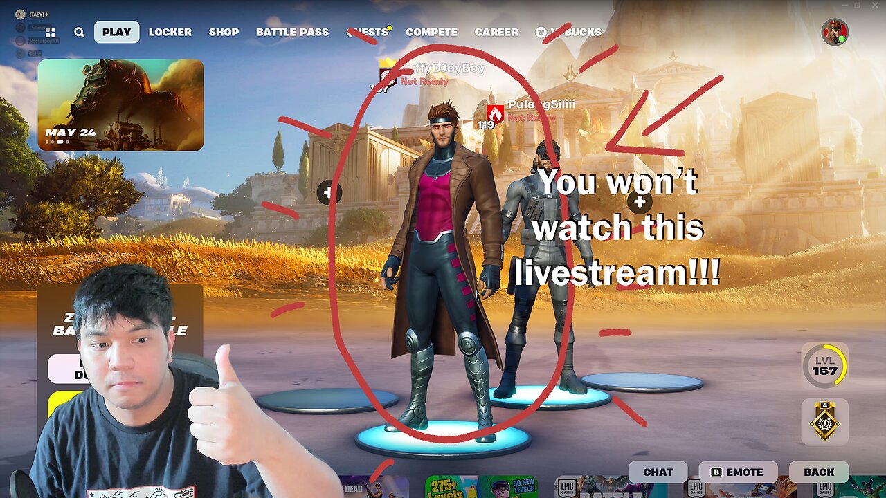 Everytime we win I will beat David