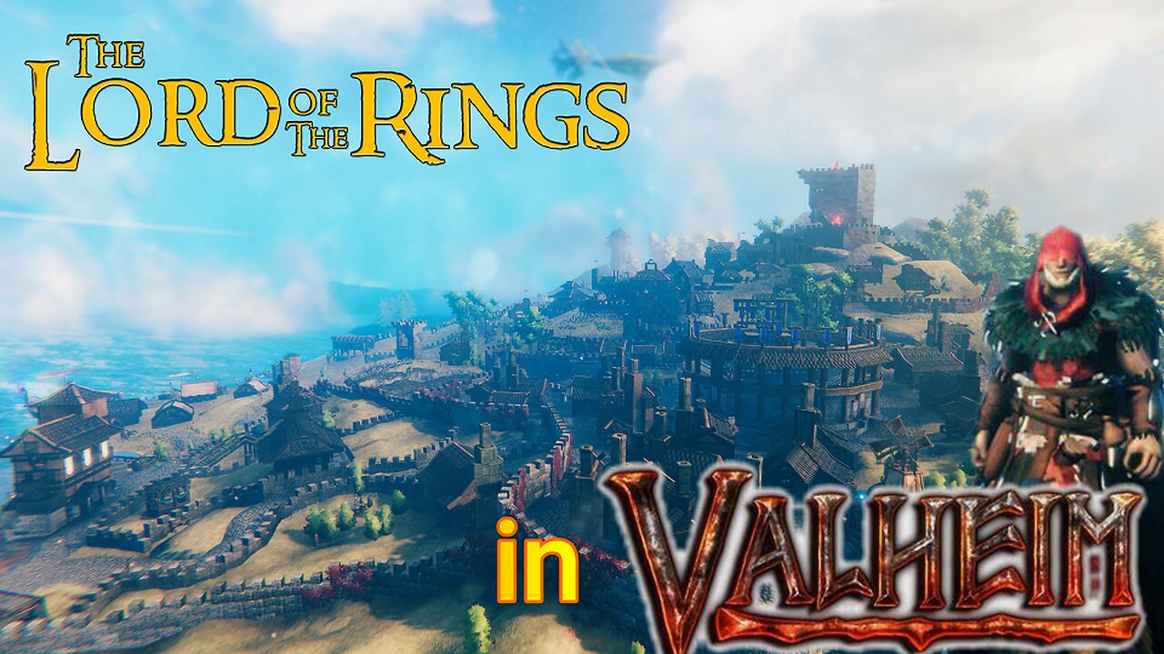 Minas Tirith inspired build in Valheim