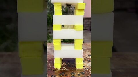 Hot ball vs layers of sponge