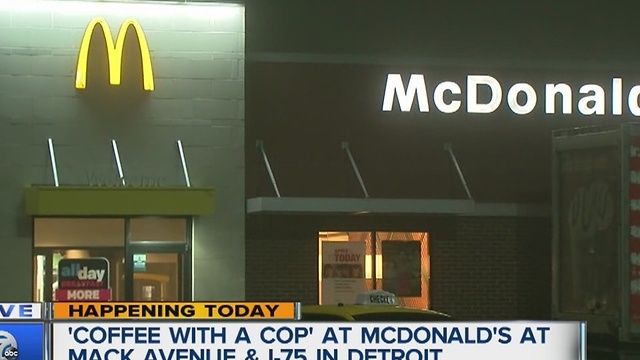 "Coffee with a Cop" at McDonald's near Mack Avenue