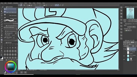 Timelapse Drawing of LUIGI From SUPER MARIO WORLD in CLIP STUDIO PAINT
