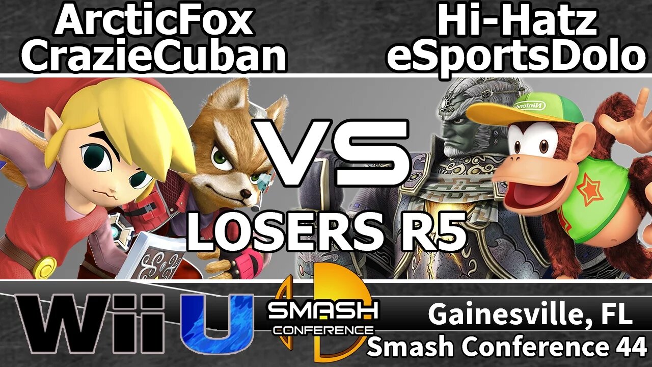 ArcticFox & CrazyCuban vs. Hi-Hatz & eSportsDolo - SSB4 Teams Losers R5 - SC44