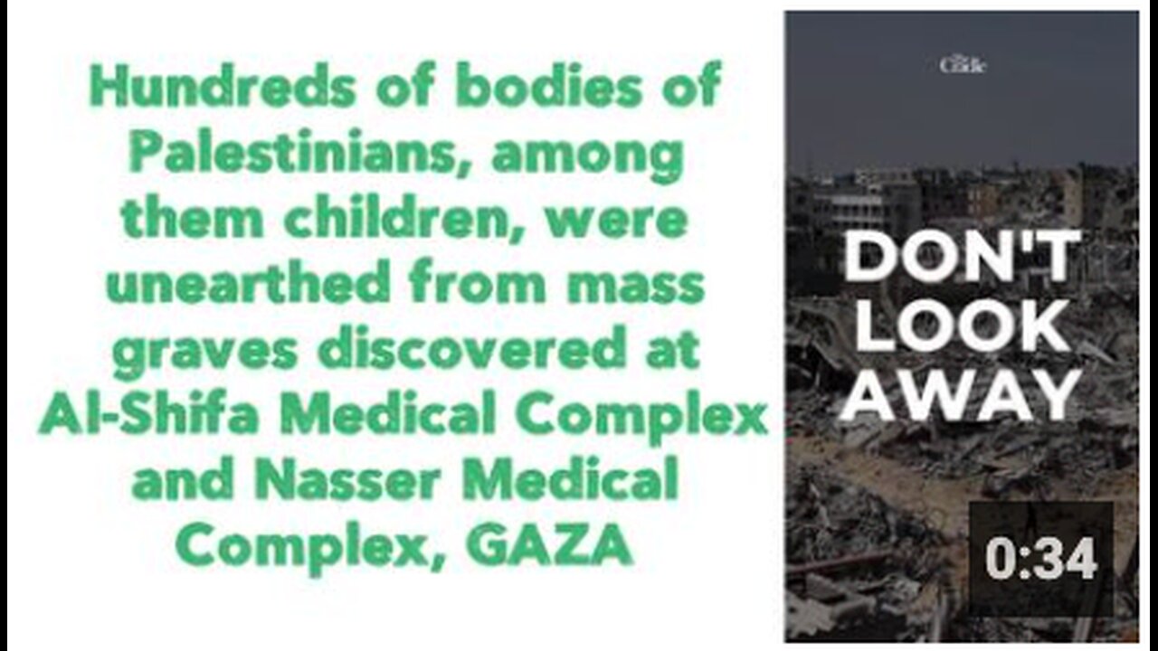 18+ Hundreds of bodies of Palestinians, among them children, were unearthed from mass graves