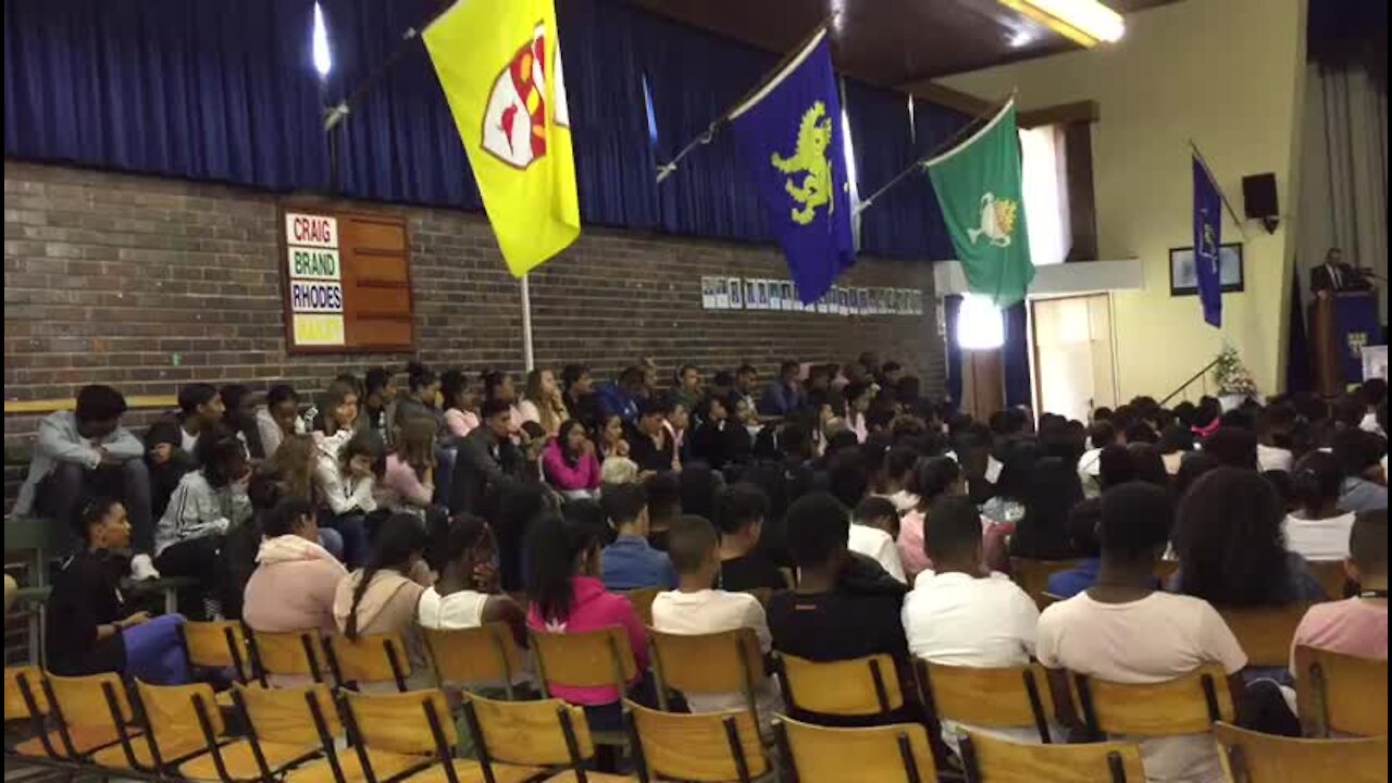 SOUTH AFRICA - Cape Town - Janet Ntozini's memorial at Muzinberg High(Video) (YVx)