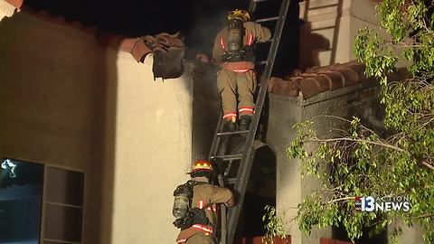 Couple throws rocks to wake up, save people from fire in burning Las Vegas apartment