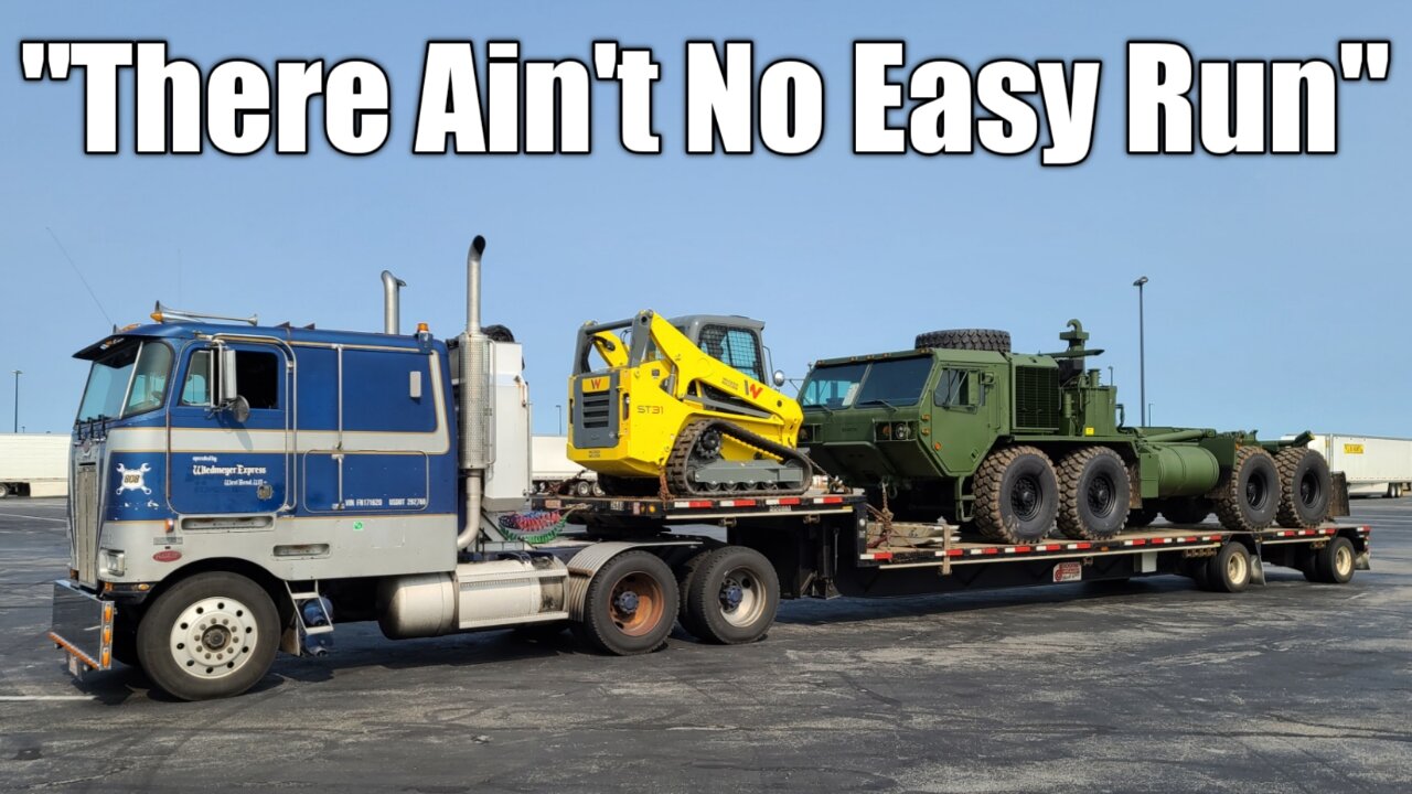 Crashes, Police And Traffic Awaits Cabover Peterbilt - 019