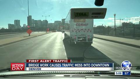 Park Ave West bridge work causes traffic mess for those heading into downtown Denver