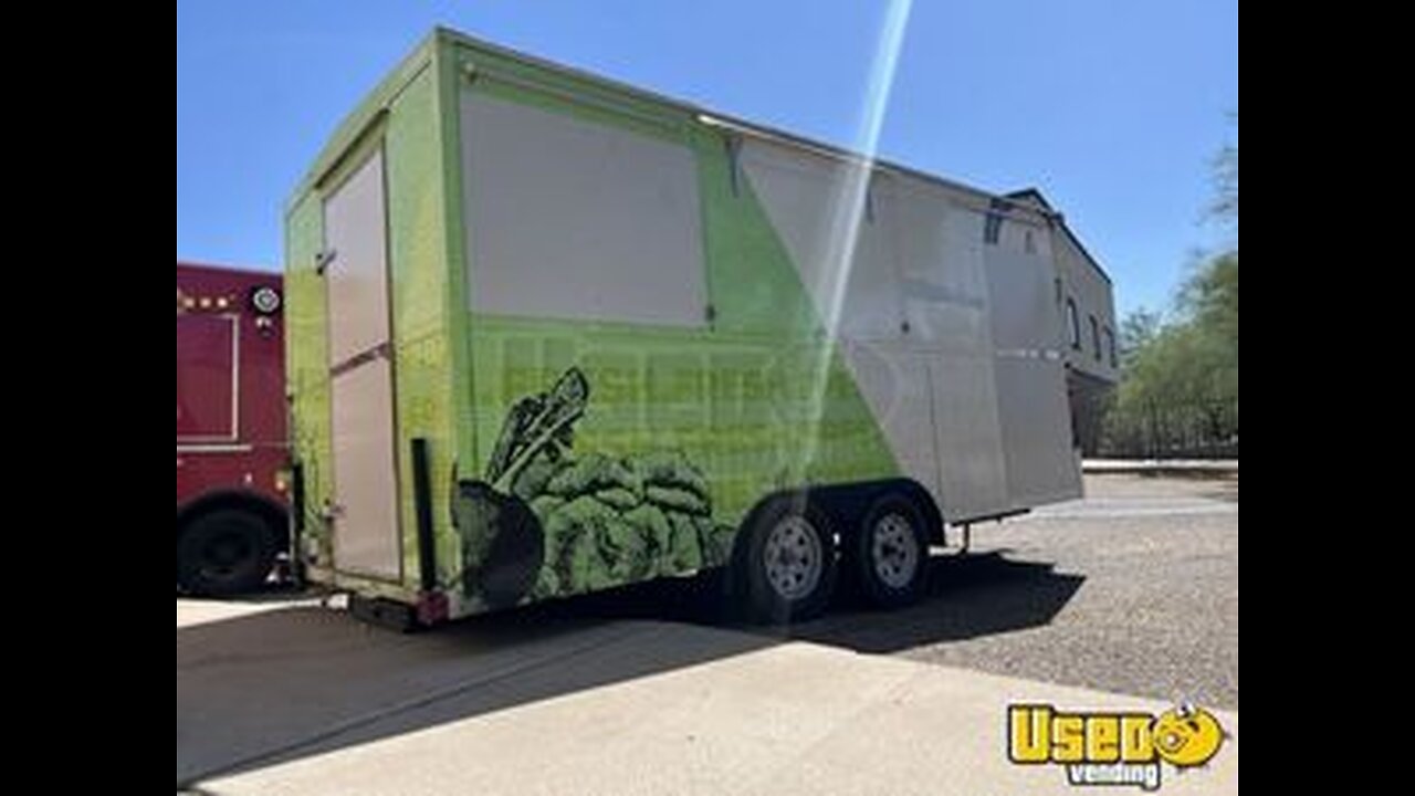 TURNKEY - 2021 8' x 16' Kitchen Food Concession Trailer with Pro-Fire Suppression for Sale