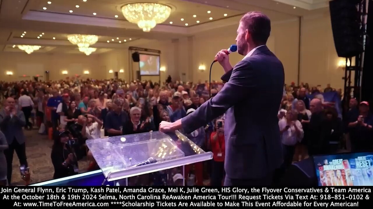 ReAwaken Tour Momentum Builds As Gen Flynn, Eric Trump, Breuer, Mikovits & Team America Head to Selma, North Carolina (Oct 18-19)!!! 994 Tickets Remain + Request Tix At: TimeToFreeAmerica.com or Via Text 918-851-0102
