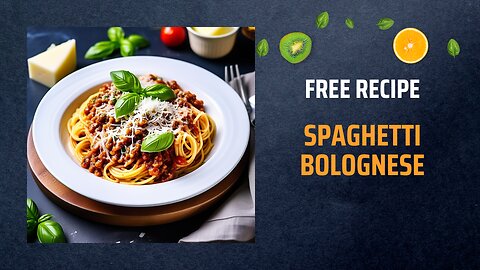 Free Spaghetti Bolognese Recipe 🍝🍅Free Ebooks +Healing Frequency🎵
