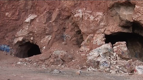 Crews start work on mines near Blue Diamond, Fort Apache