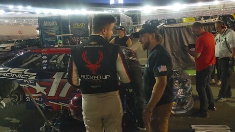 Jeffrey Earnhardt confronts Joe Graf, Jr. in the garage at Phoenix, 11/6/21