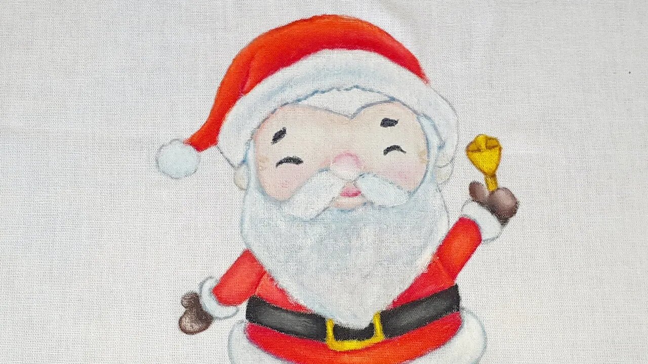 PAPAI NOEL pintura em tecido NATAL PARTE 2