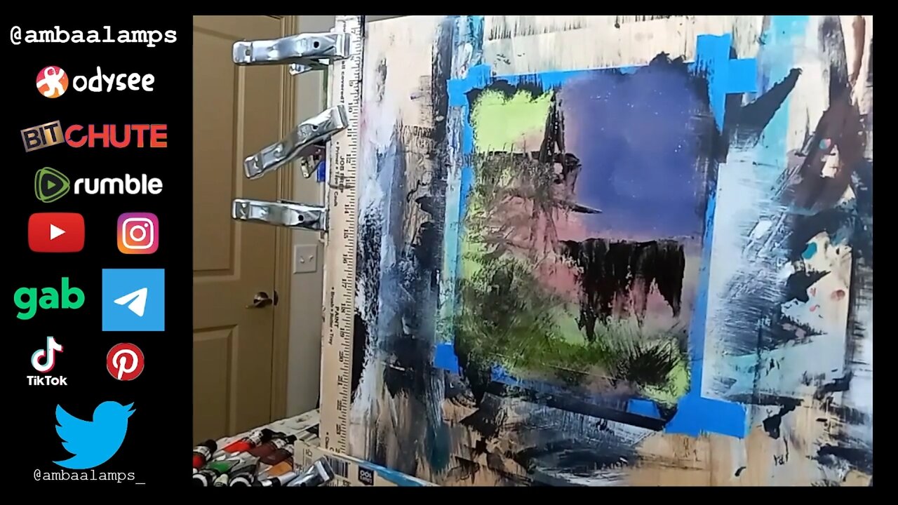 Oil Painting Demo, Black gesso, Canvas Pad “2000 Mules”