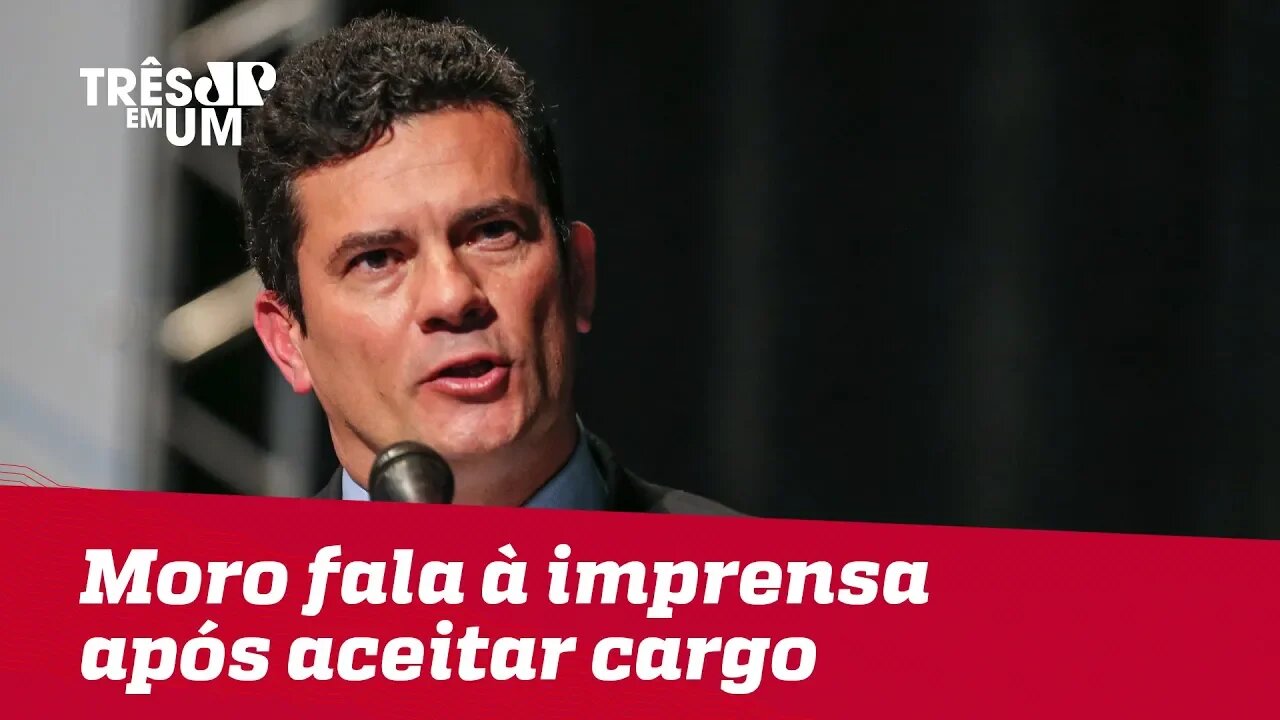 Sergio Moro fala à imprensa pela primeira vez após ser nomeado o ministro da Justiça de Bolsonaro