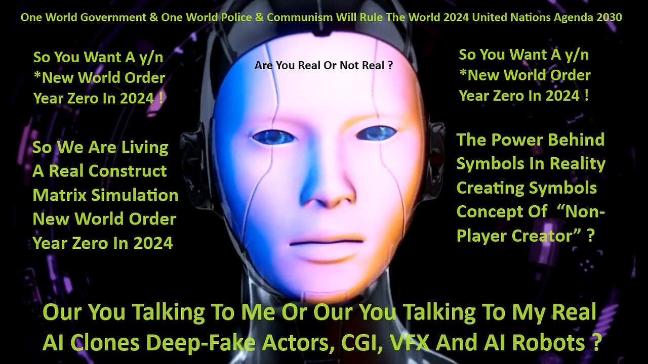Our You Talking To Me Or My AI Clones Deep-Fake Actors, CGI, VFX And AI Robots