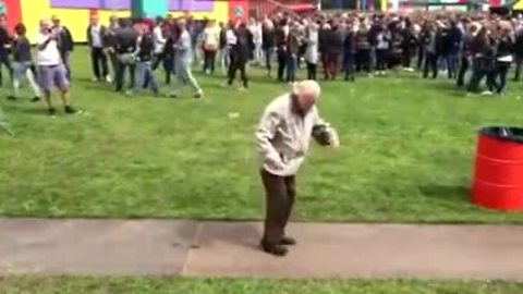 Elderly Man Sets Loose At Electronic Dance Festival