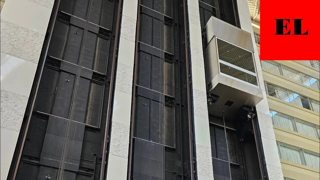 Thyssenkrupp G-Power Modded US Traction Elevators - Hyatt Regency Downtown (Greenville, SC)