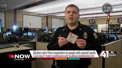 New stickers to alert first responders to people with special needs