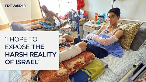 Palestinian child who lost his family expresses his feelings
