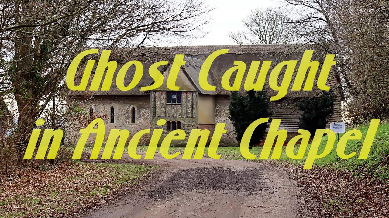 GHOSTLY HAND WAVES ON GHOST INTO DOORWAY IN ANCIENT CHAPEL