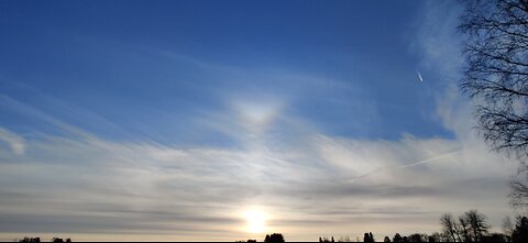 19. - 20.1.2024: Sun halo? That weird sun.. (Sun pillar?)