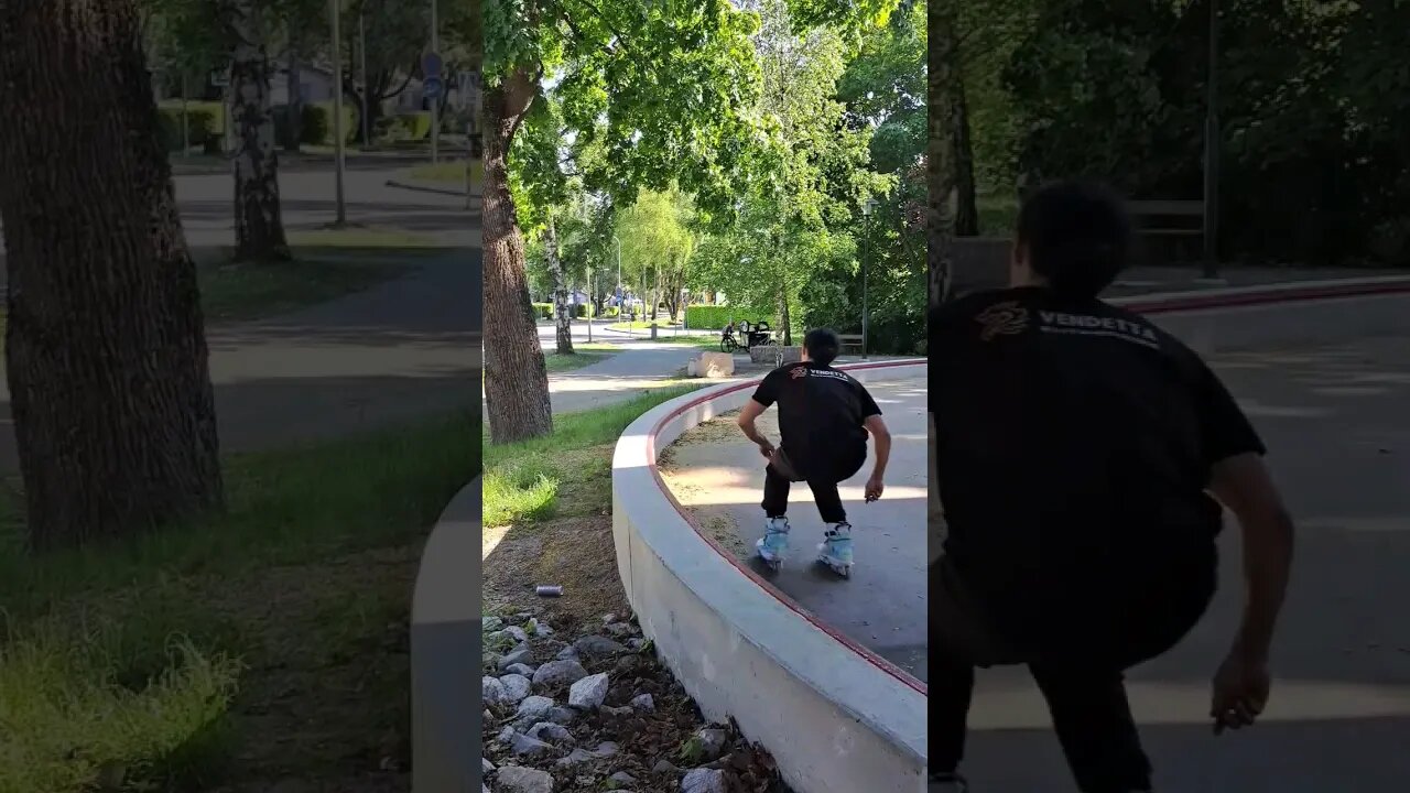 Curb Skating in Telefonplan #shorts #inlineskate #rollerskate