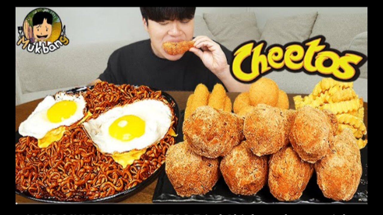 ASMR MUKBANG | Korean home meal, FIRE Noodle, Cheese spam, Kimchi recipe ! eating