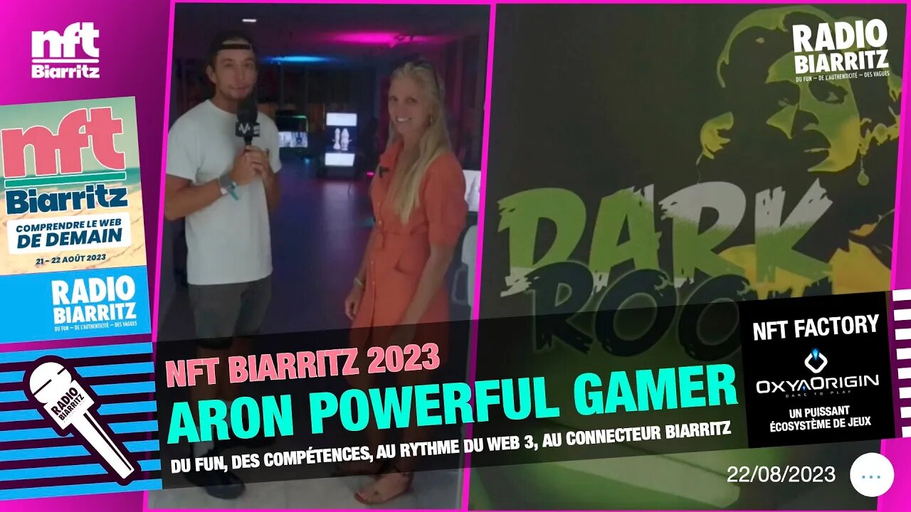 NFT Biarritz Aron visite de la Dark Room NFT Factory & gaming
