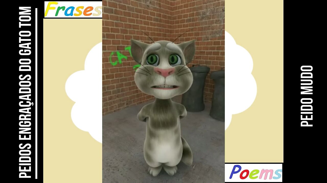 Peidos engraçados do gato tom: Peido mudo, ele não fala! [Frases e Poemas]