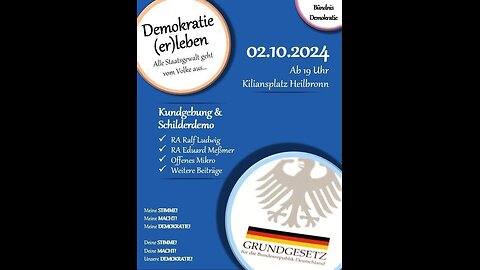 Demokratie erleben - alle Staatsgewalt geht vom Volk aus - RA Ralf Ludwig